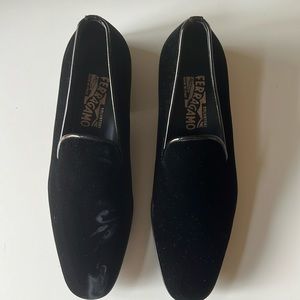 Mens Salvatore Ferragamo Black Tuxedo Shoes, NEW